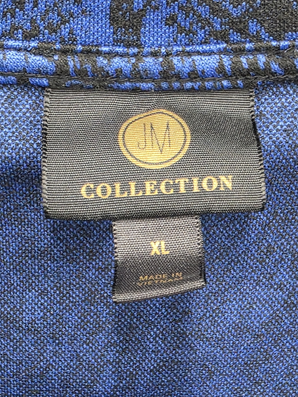 JM Collection Blue Snake-Print Puff Sleeve Women's Top - Picture 4 of 6